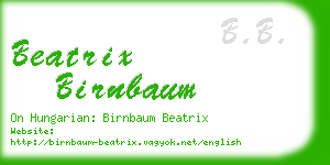 beatrix birnbaum business card